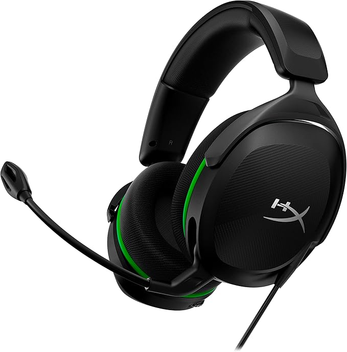 Hyperx Cloudx Stinger 2 Core, Cascos Gaming Para Xbox One Y Series X/S, Drivers De 40 Mm Y Audio Envolvente, 3.5 Mm, Micrófono Plegable Con Cancelación De Ruido, Licencia Oficial Xbox - Blanco/Verde
