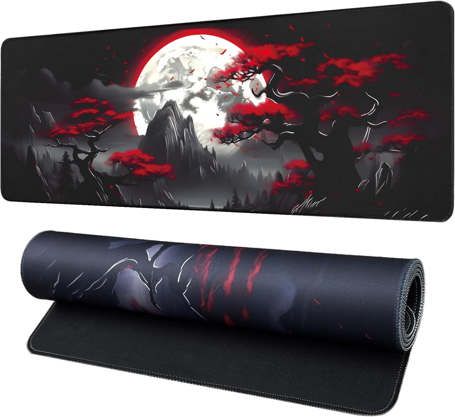 Alfombrilla Gaming para Ratón, alfombrilla grande para teclado y ratón con base de goma antideslizante, adecuada para escuela, oficina y hogar, tamaño 31.5 x 11.8 pulgadas.