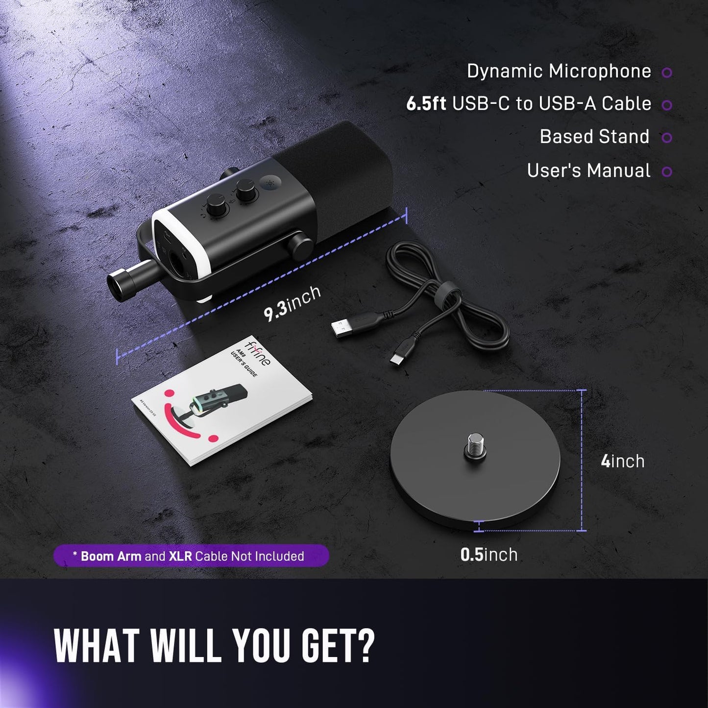 Micrófono Dinámico XLR/USB para Gaming y Streaming en PC, con Luz RGB, Botón de Silencio, Conector para Auriculares, Soporte de Escritorio, Micrófono Vocal para Canto y YouTube – Ampligame AM8