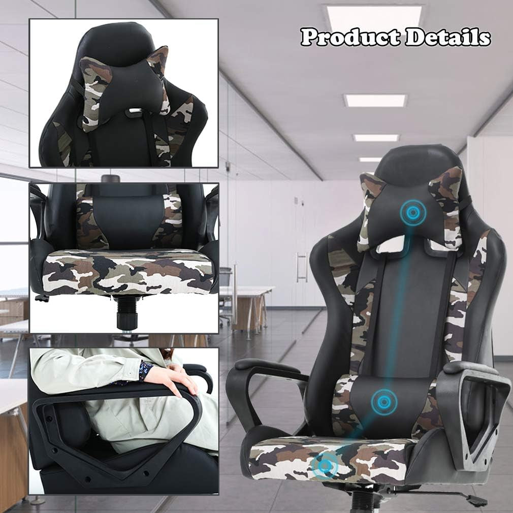 Silla Gamin, silla de escritorio, silla ejecutiva ergonómica giratoria para computadora con soporte lumbar
