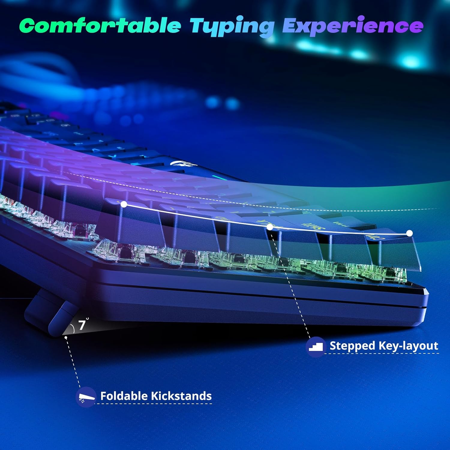 Teclado Gaming Mecánico con Interruptores Rojos y Anti-Ghosting