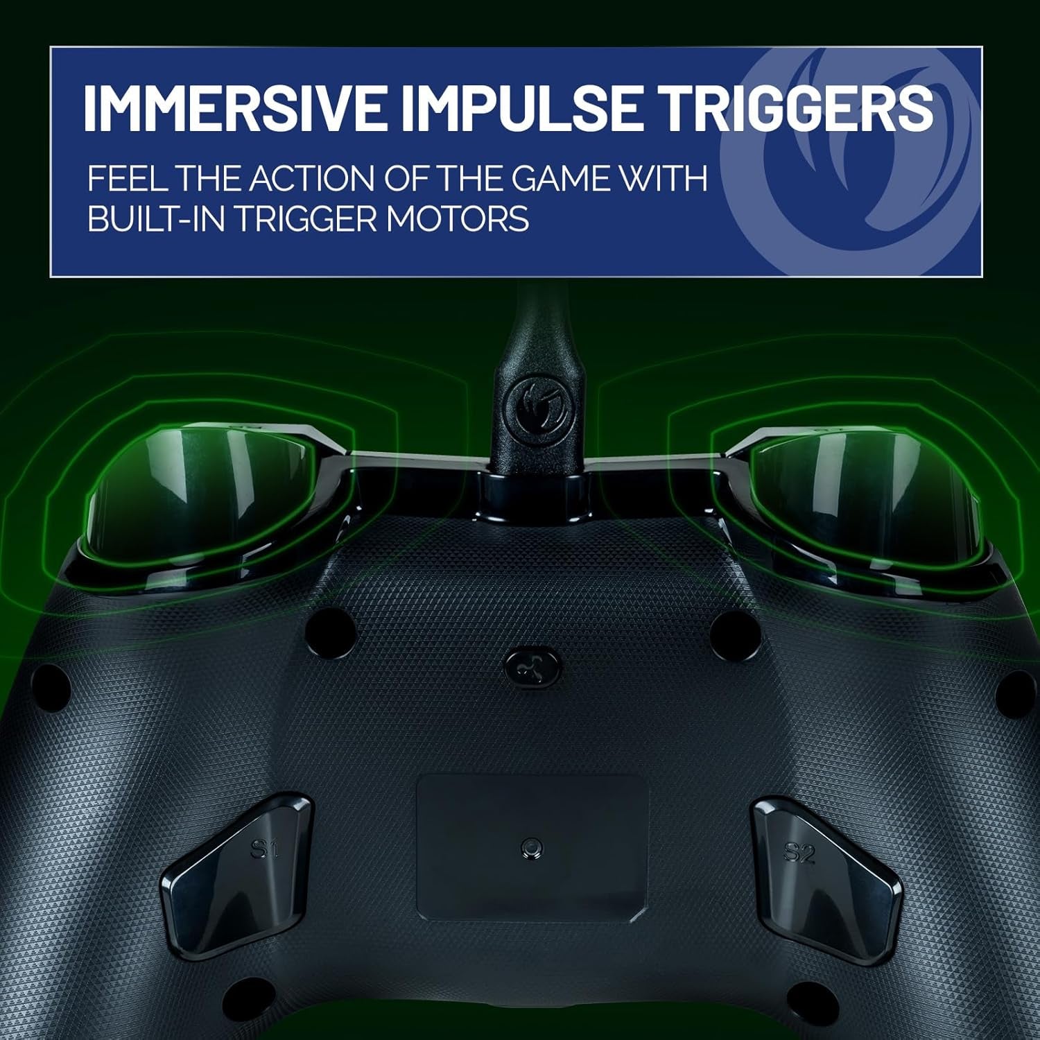 EvoMando con cable Evol-X Pro con licencia oficial para Xbox Series X|S, Xbox One y PC - Botones traseros asignables - Motores de vibración duales