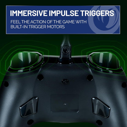 EvoMando con cable Evol-X Pro con licencia oficial para Xbox Series X|S, Xbox One y PC - Botones traseros asignables - Motores de vibración duales