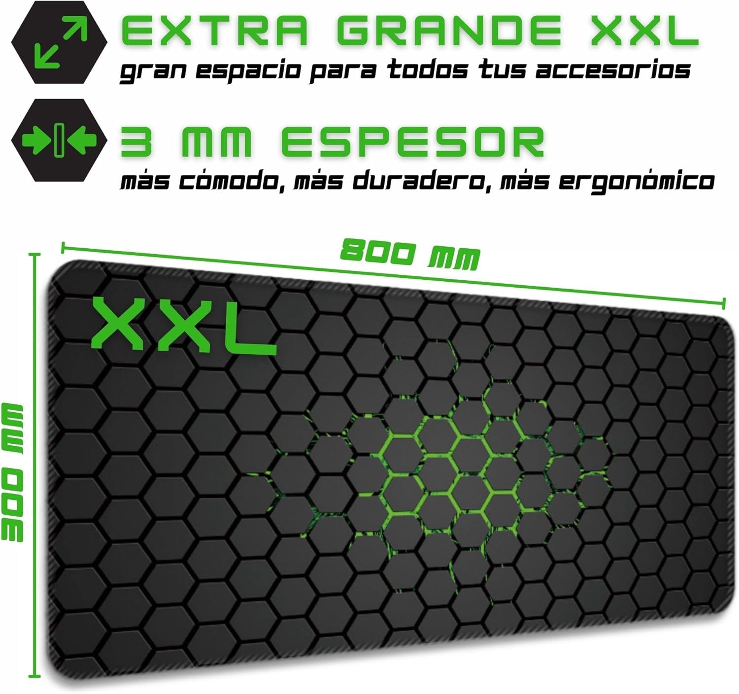 Alfombrilla Ratón Gaming, 800X300, Alfombrilla XXL