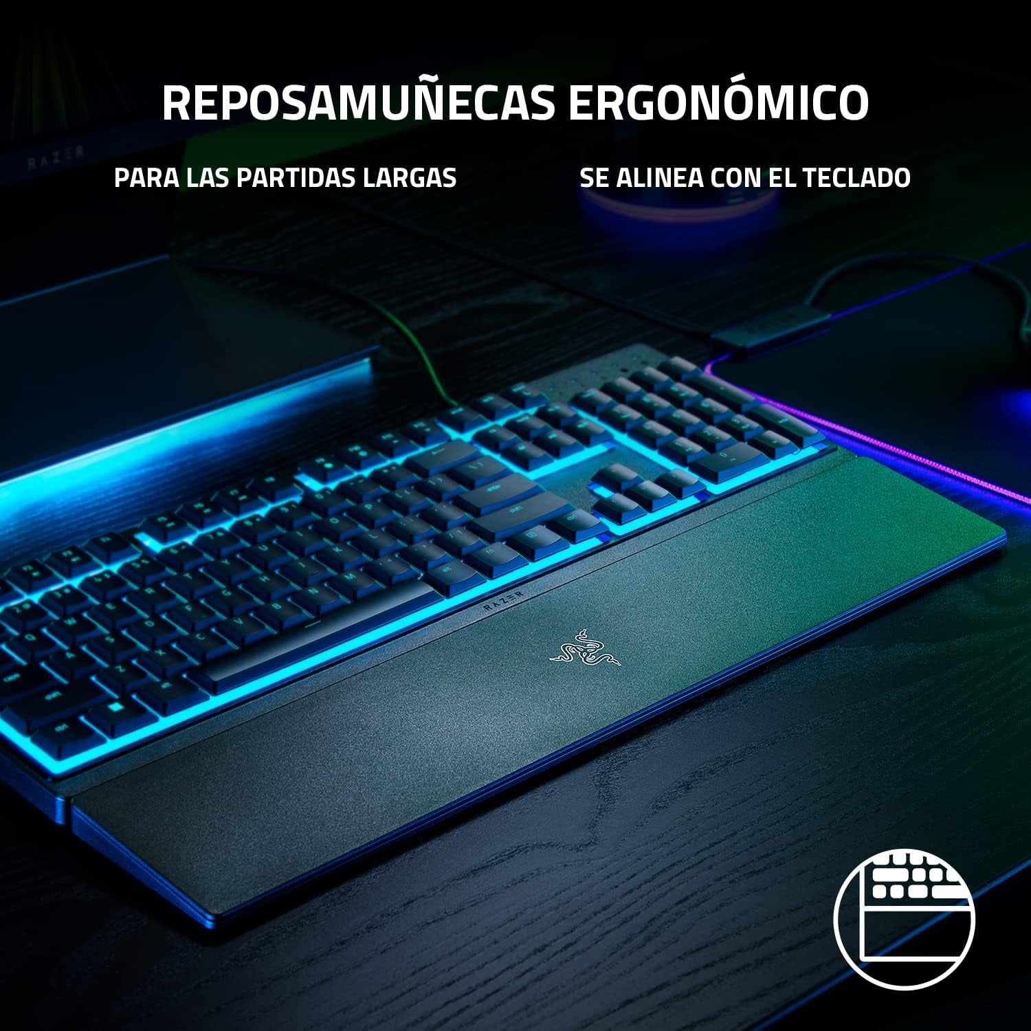 Razer Ornata V3 X - Interruptores De Membrana Silenciosos, Teclas Recubiertas De Rayos UV Negro