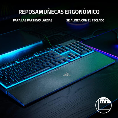 Razer Ornata V3 X - Interruptores De Membrana Silenciosos, Teclas Recubiertas De Rayos UV Negro
