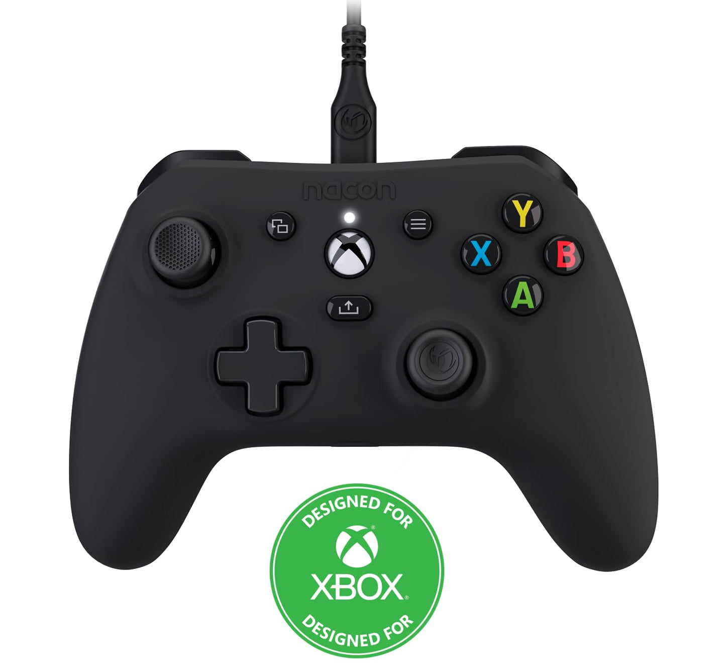 EvoMando con cable Evol-X Pro con licencia oficial para Xbox Series X|S, Xbox One y PC - Botones traseros asignables - Motores de vibración duales