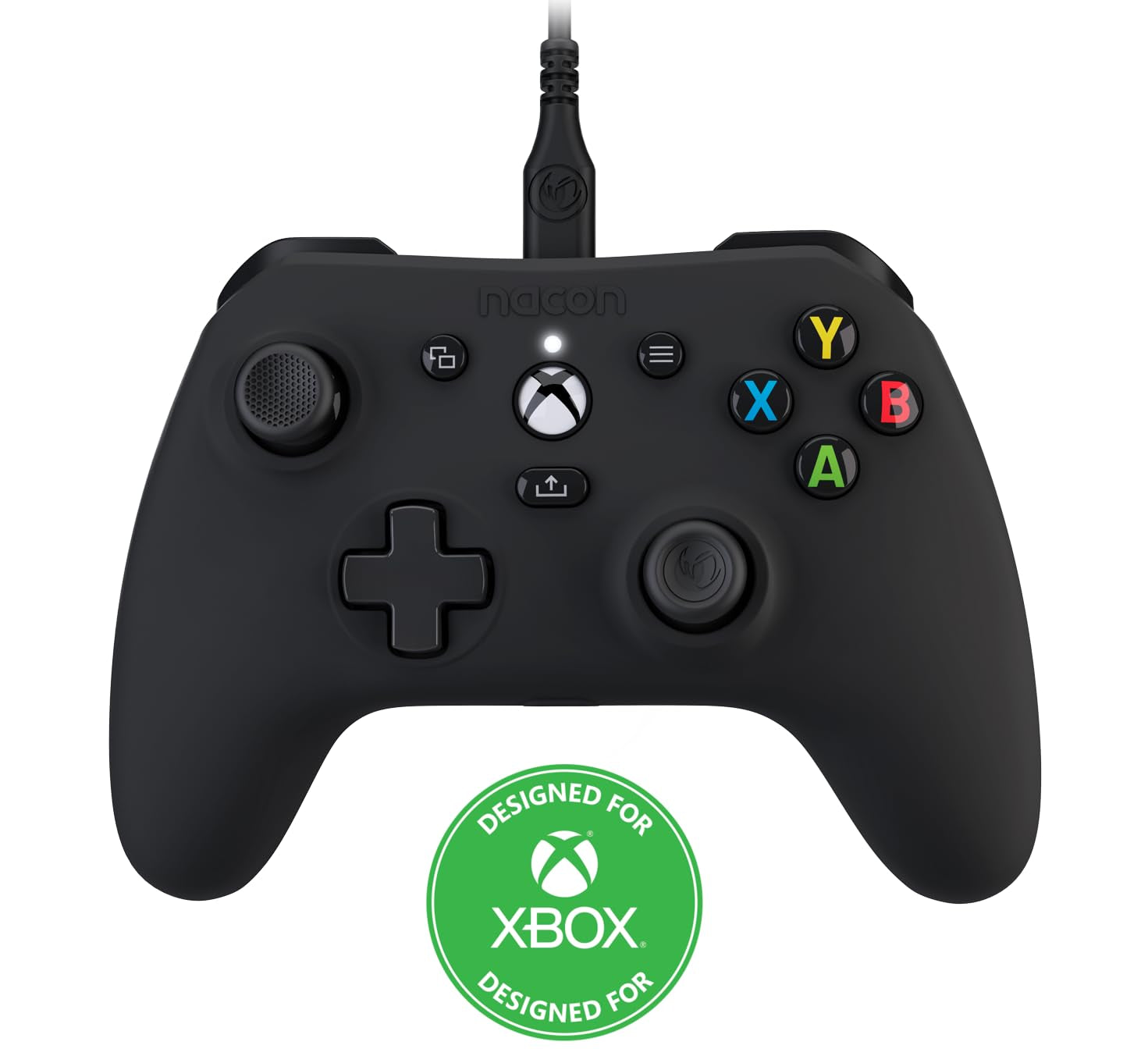 EvoMando con cable Evol-X Pro con licencia oficial para Xbox Series X|S, Xbox One y PC - Botones traseros asignables - Motores de vibración duales