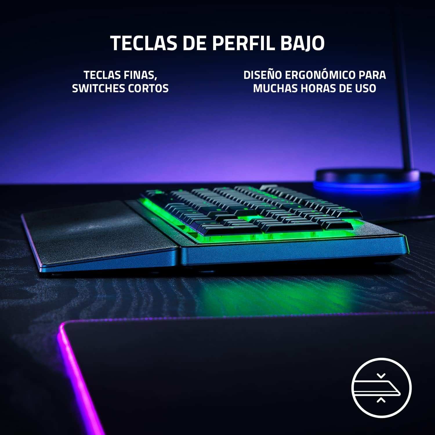 Razer Ornata V3 X - Interruptores De Membrana Silenciosos, Teclas Recubiertas De Rayos UV Negro