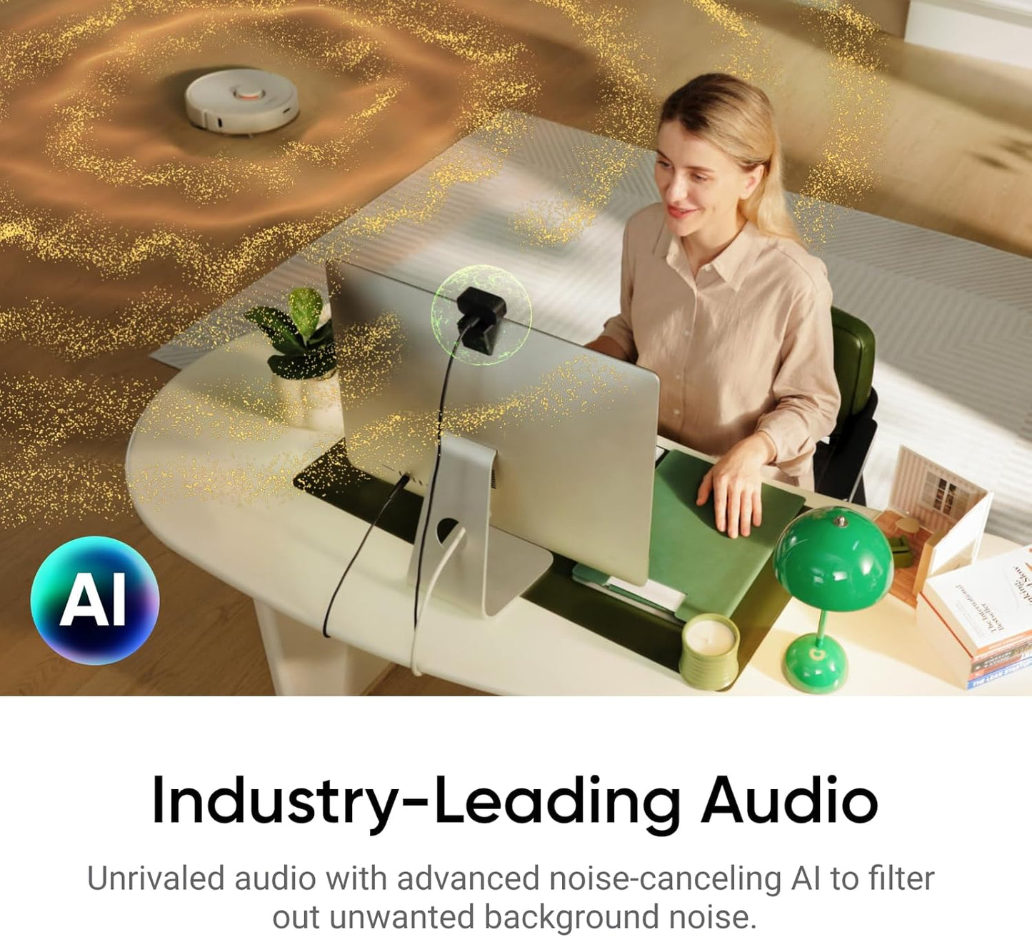 Link 2C – Cámara Web 4K para PC/Mac, Sensor de 1/2", Encuadre Automático, HDR, Micrófono con Cancelación de Ruido por IA, Control por Gestos para Streaming, Videollamadas y Gaming