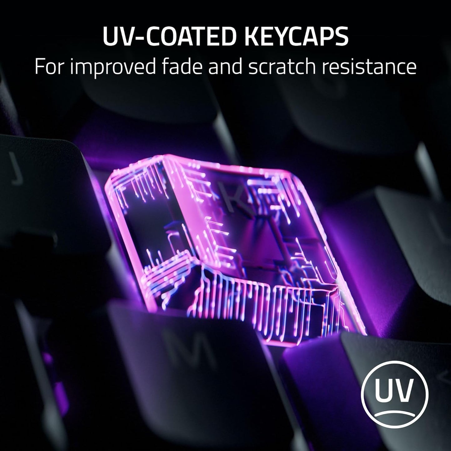 Teclado Razer Ornata V3 TKL: Teclas de perfil bajo, interruptores de membrana mecánicos, teclas con revestimiento UV