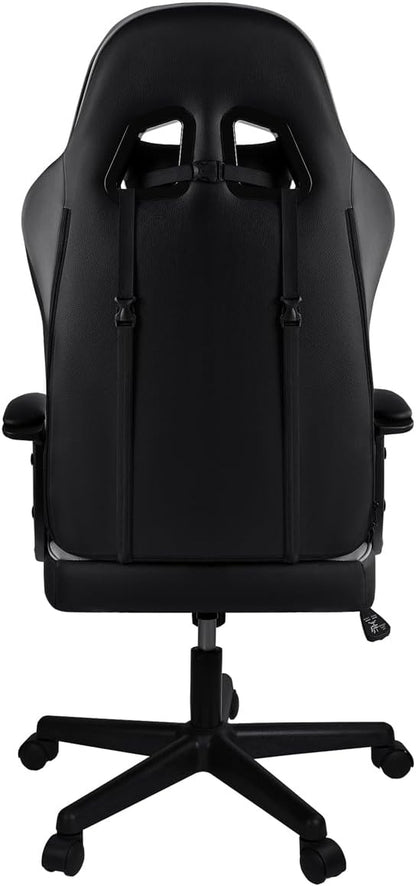 Silla Gaming Ergonómica Reclinable Con Cojín Lumbar Y Cervical | Respaldo Alto Acolchado | Altura Ajustable | Ruedas Giratorias 360° Y Reposabrazos 