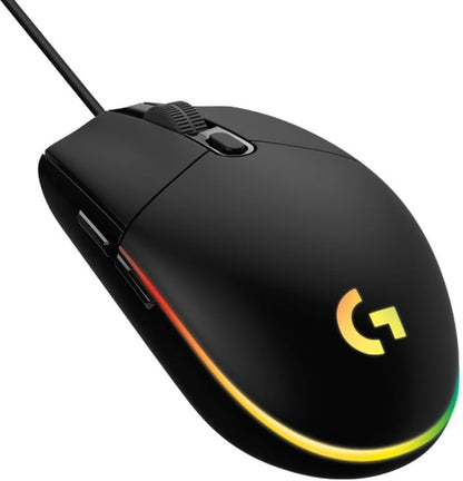 Logitech G203 Ratón USB Gaming Con Iluminación Personalizable, 6 Botones Programables, Captor 8K Para Gaming, Seguimiento De Hasta 8,000 DPI, Ultra-Ligero - Negro