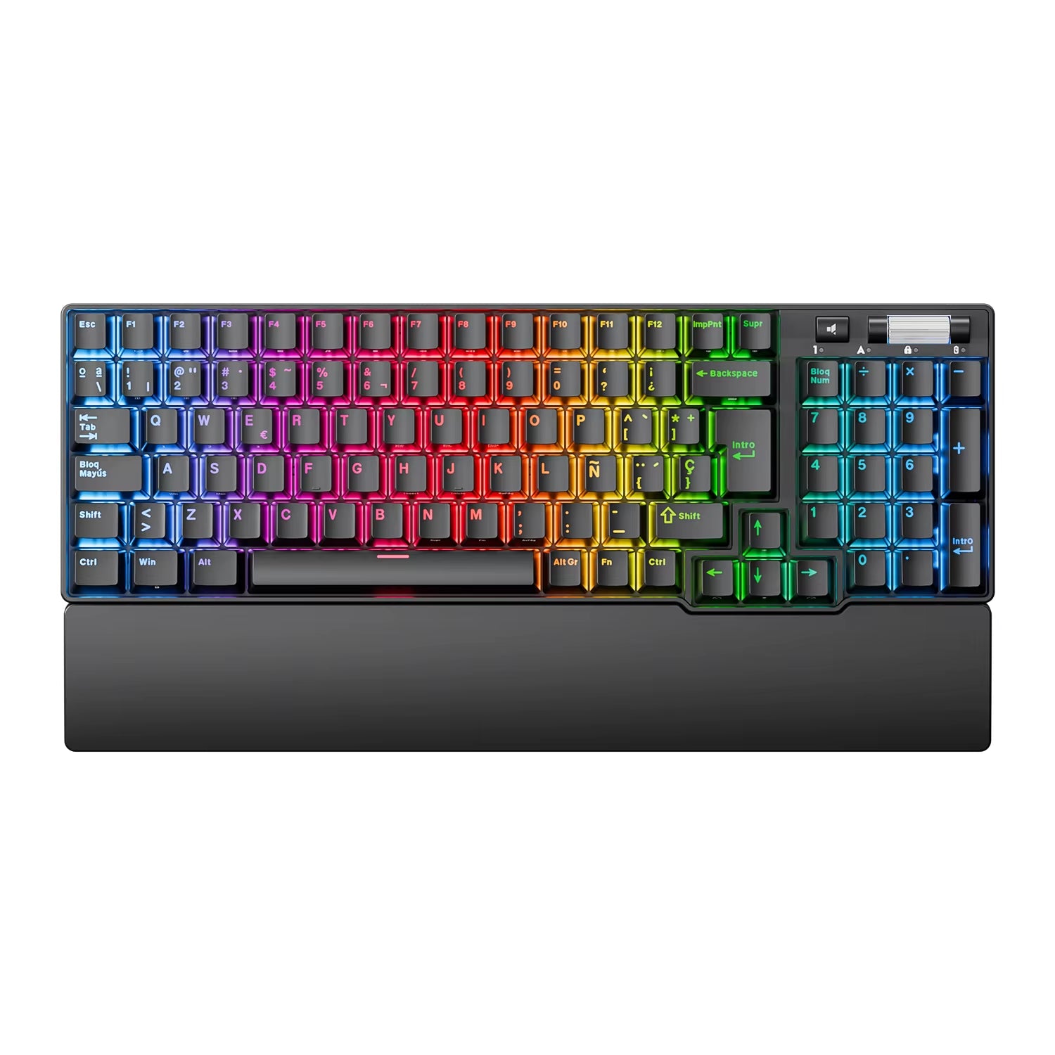Teclado Mecánico e Inalámbrico ROYAL KLUDGE 96 RGB Tri-Mode BT5.0/2.4G/USB-C Hot-Swappable de 96 Teclas