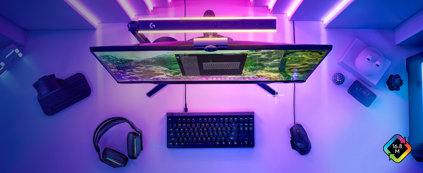 Logitech G515 TKL Teclado Con Cable RGB Totalmente Personalizable, Teclas PBT De Doble Moldeado Negro