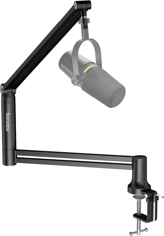 Micrófono Boom Arm, Brazo De Mic De Bajo Perfil, Soporte De Miro Para Podcastin, Streaming, Totalmente Ajustable 360 ° Giratorio 90 ° Plegable Para Blue Yeti