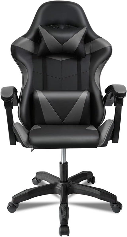 Silla Gaming Ergonómica Reclinable Con Cojín Lumbar Y Cervical | Altura Ajustable, Reposabrazos Acolchados