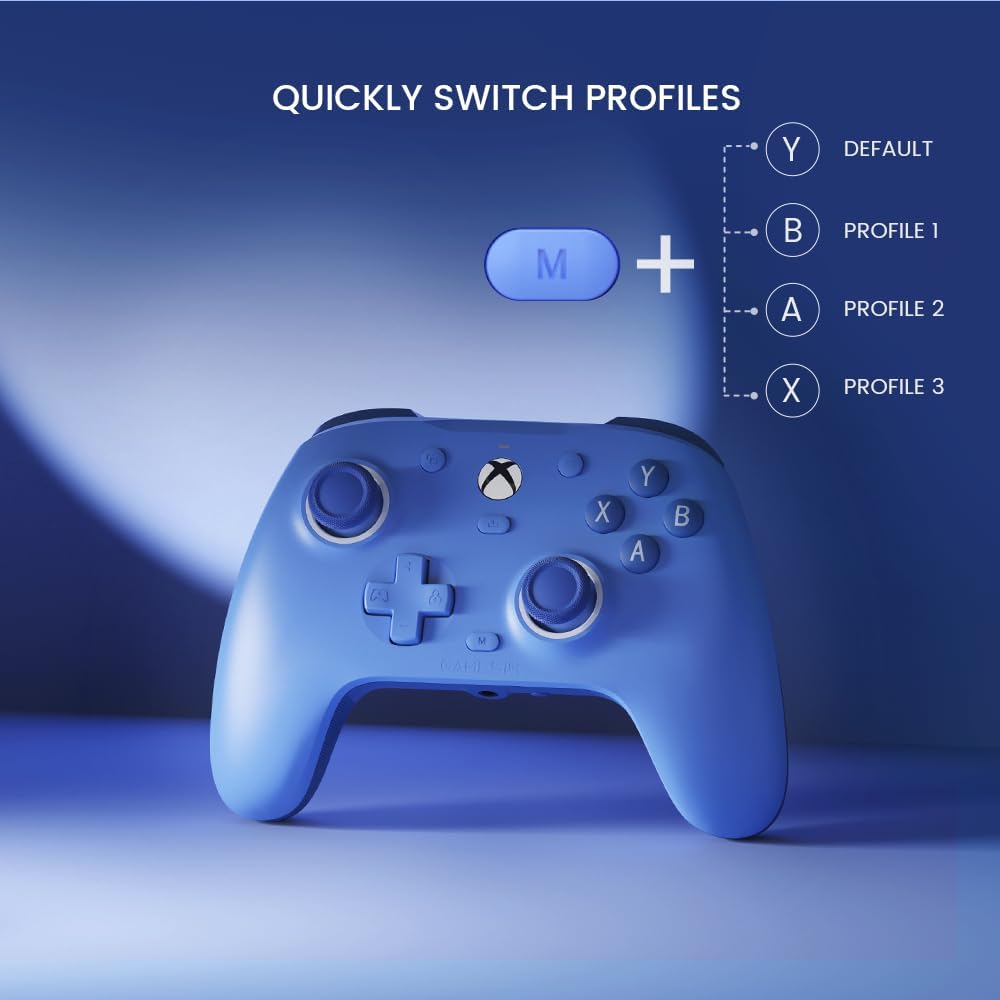 Mando Con Cable Para Xbox Series X|S, Xbox One & Windows 10/11, Plug and Play Gamepad Para Juegos Con Joysticks De Efecto Hall, Conector De Audio De 3,5 Mm (Azul)
