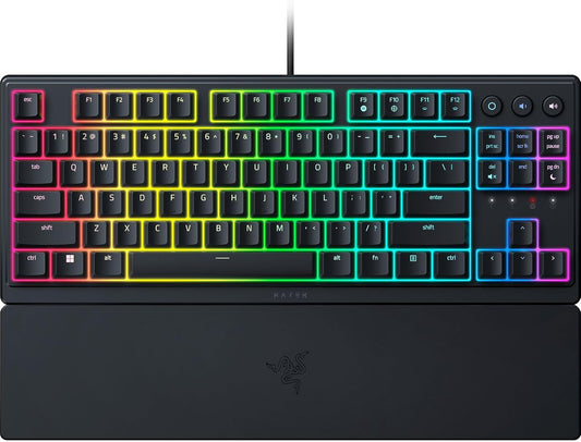 Teclado Razer Ornata V3 TKL: Teclas de perfil bajo, interruptores de membrana mecánicos, teclas con revestimiento UV