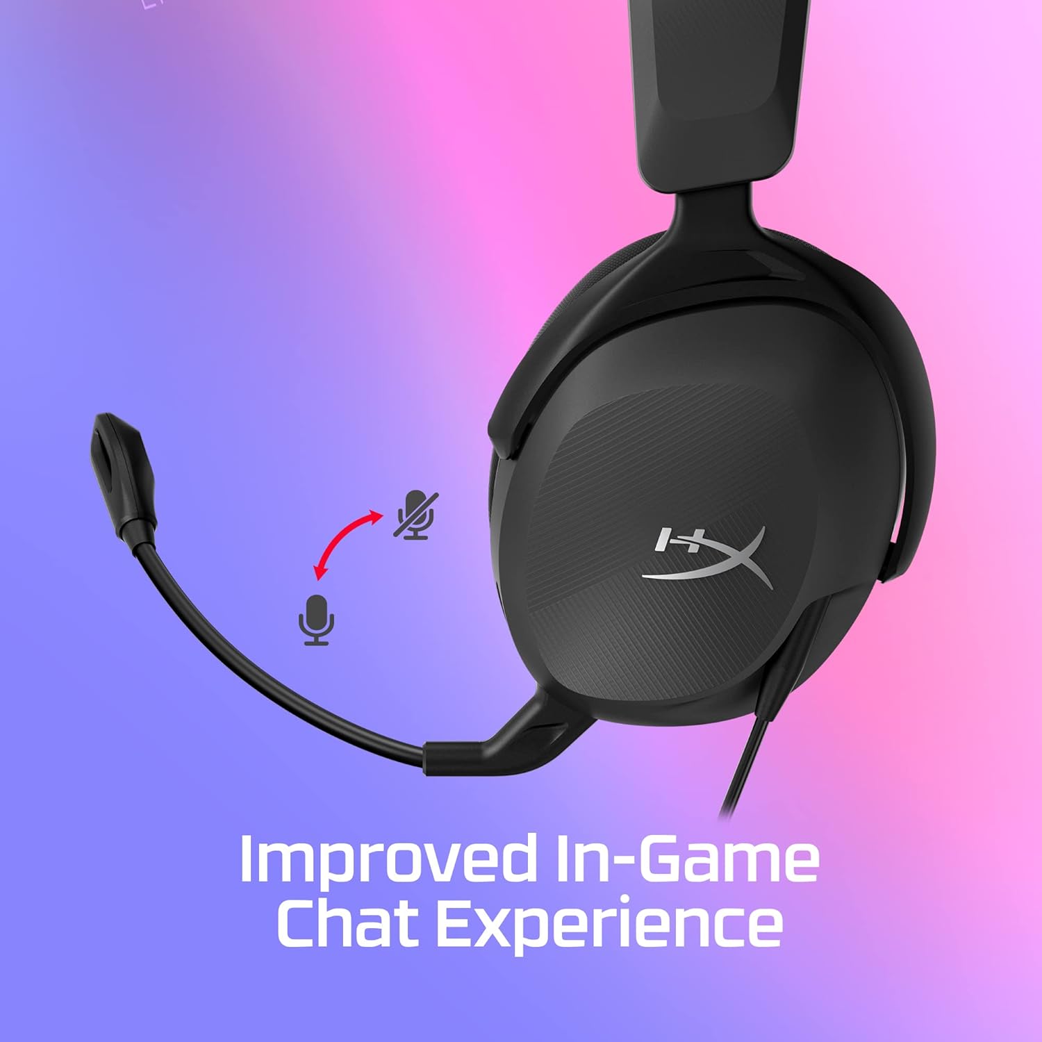 Hyperx Cloud Stinger 2 Core, Cascos Gaming Para PC, Drivers De 40 Mm Y Audio Envolvente, 3.5 Mm, Micrófono Plegable Con Cancelación De Ruido - Negro