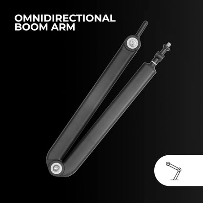 Mars Gaming MMIC-XT, Micrófono De Estudio Profesional Alta Definición 192Khz 24-Bit, Brazo Omnidireccional, Soporte Antivibración, Filtro Pop Malla Metálica, Negro