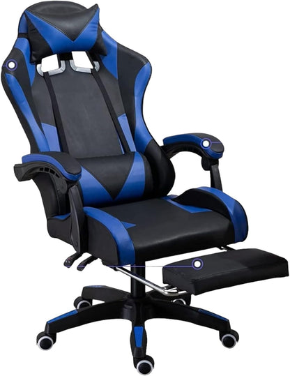 Mi Ko Mi Ka Silla Gaming Para Escritorio, Oficina Y Juegos Online Giratoria. Silla Cómoda De Altura Ajustable Para Gaming Ergonómica, De Piel Sintética (SILLA-GAMING-813-NEGRO)