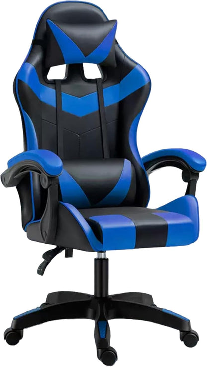 Mi Ko Mi Ka Silla Gaming Para Escritorio, Oficina Y Juegos Online Giratoria. Silla Cómoda De Altura Ajustable Para Gaming Ergonómica, De Piel Sintética (SILLA-GAMING-813-NEGRO)