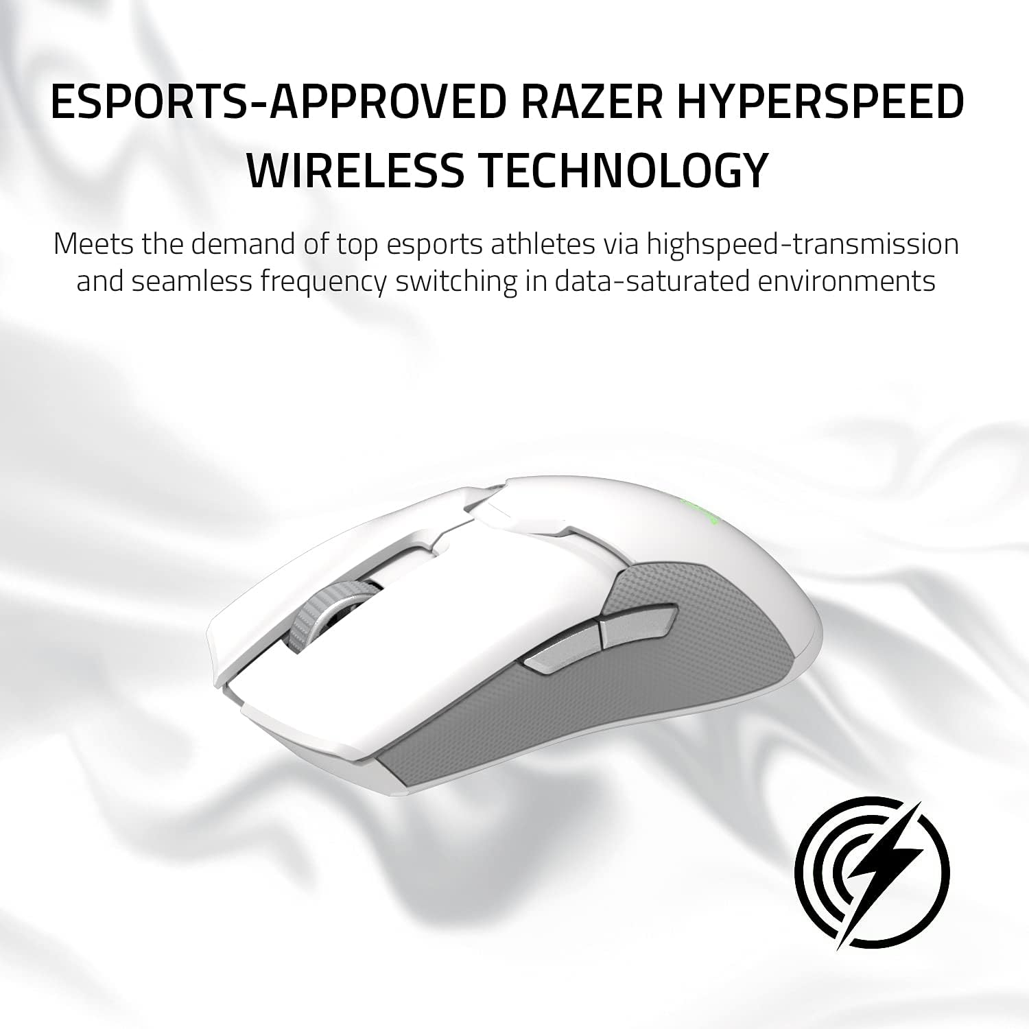 Viper Ultimate Lightweight Wireless Gaming Mouse & RGB Charging Dock: Hyperspeed Wireless Technology - 20K DPI Optical Sensor - 74G Lightweight - 70 Hr Battery - Mercury White