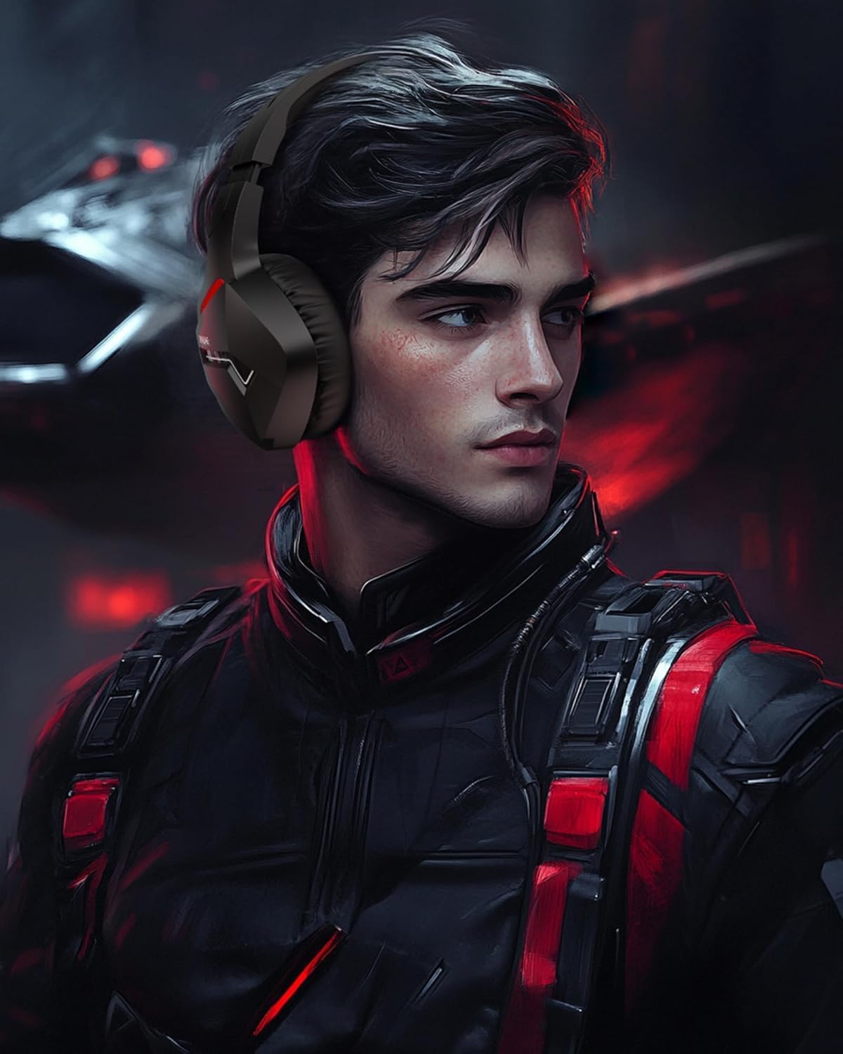 Auriculares inalámbricos de 2,4 GHz, batería ultralarga de 120 h, Bluetooth 5.3, supraaurales, micrófono con cancelión de ruido