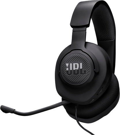 JBL Quantum Cascos  Para Gaming, Cable De Audio De 3.5 Mm, Compatibles Con Múltiples Plataformas, Micrófono Desmontable, Función De Silencio, Negro