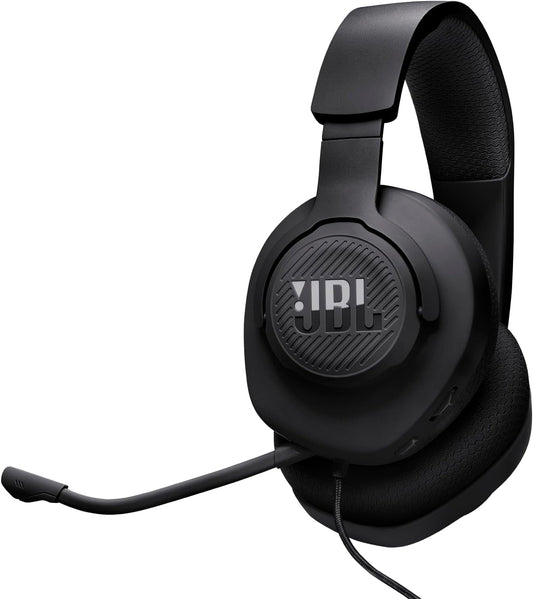 JBL Quantum Cascos  Para Gaming, Cable De Audio De 3.5 Mm, Compatibles Con Múltiples Plataformas, Micrófono Desmontable, Función De Silencio, Negro