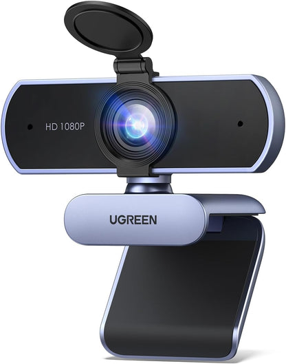 UGREEN Webcam Full HD 1080P 30FPS USB a PC Cámara 2 Micrófono Incorporado 85° Ángulo De Visión Para Windows Macos Linux Soporta Youtube Streaming 