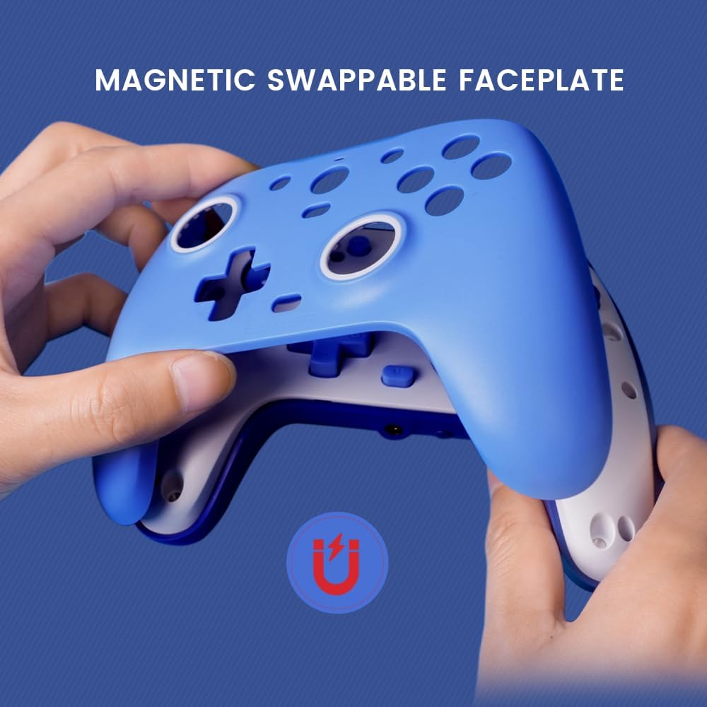 Mando Con Cable Para Xbox Series X|S, Xbox One & Windows 10/11, Plug and Play Gamepad Para Juegos Con Joysticks De Efecto Hall, Conector De Audio De 3,5 Mm (Azul)