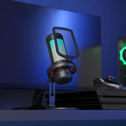 TONOR Micrófo Para Streaming, Podcasts, Grabación, Redes Sociales, Micrófono De Condensador Para PC Con Soporte Para Mac/Ns Negro,Tc320