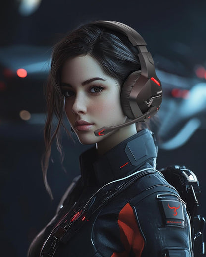 Auriculares inalámbricos de 2,4 GHz, batería ultralarga de 120 h, Bluetooth 5.3, supraaurales, micrófono con cancelión de ruido