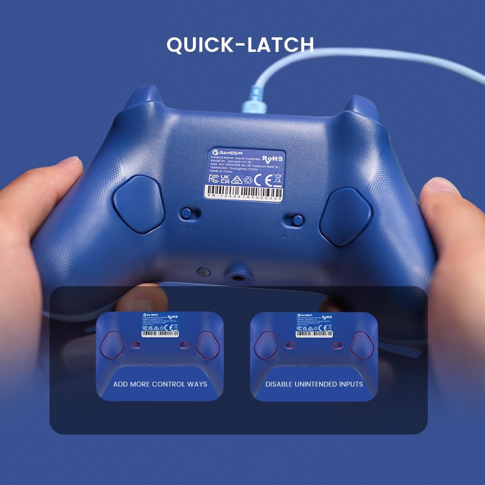 Mando Con Cable Para Xbox Series X|S, Xbox One & Windows 10/11, Plug and Play Gamepad Para Juegos Con Joysticks De Efecto Hall, Conector De Audio De 3,5 Mm (Azul)