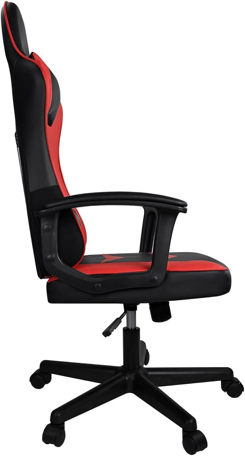 Silla Gaming Ergonómica Reclinable Con Cojín Lumbar Y Cervical | Respaldo Alto Acolchado | Altura Ajustable | Ruedas Giratorias 360° Y Reposabrazos