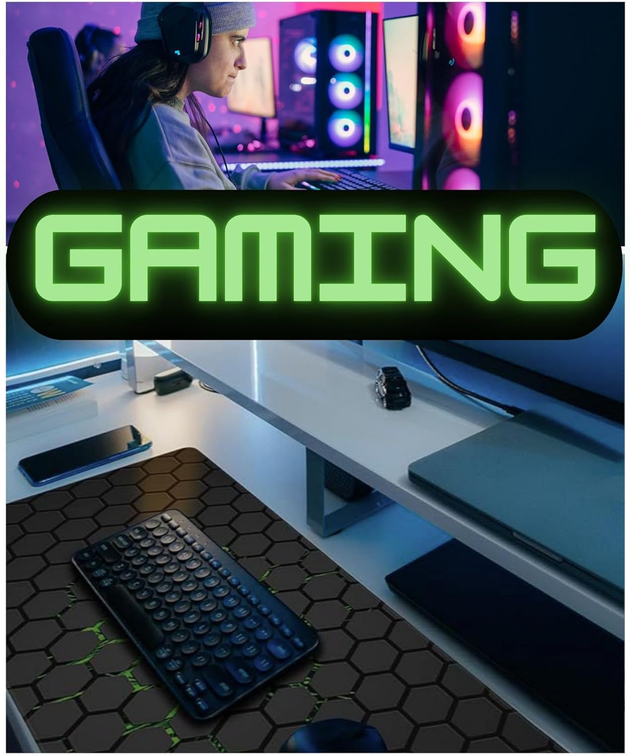 Alfombrilla Ratón Gaming, 800X300, Alfombrilla XXL