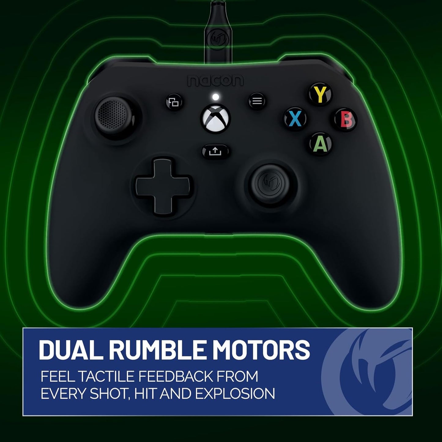 EvoMando con cable Evol-X Pro con licencia oficial para Xbox Series X|S, Xbox One y PC - Botones traseros asignables - Motores de vibración duales