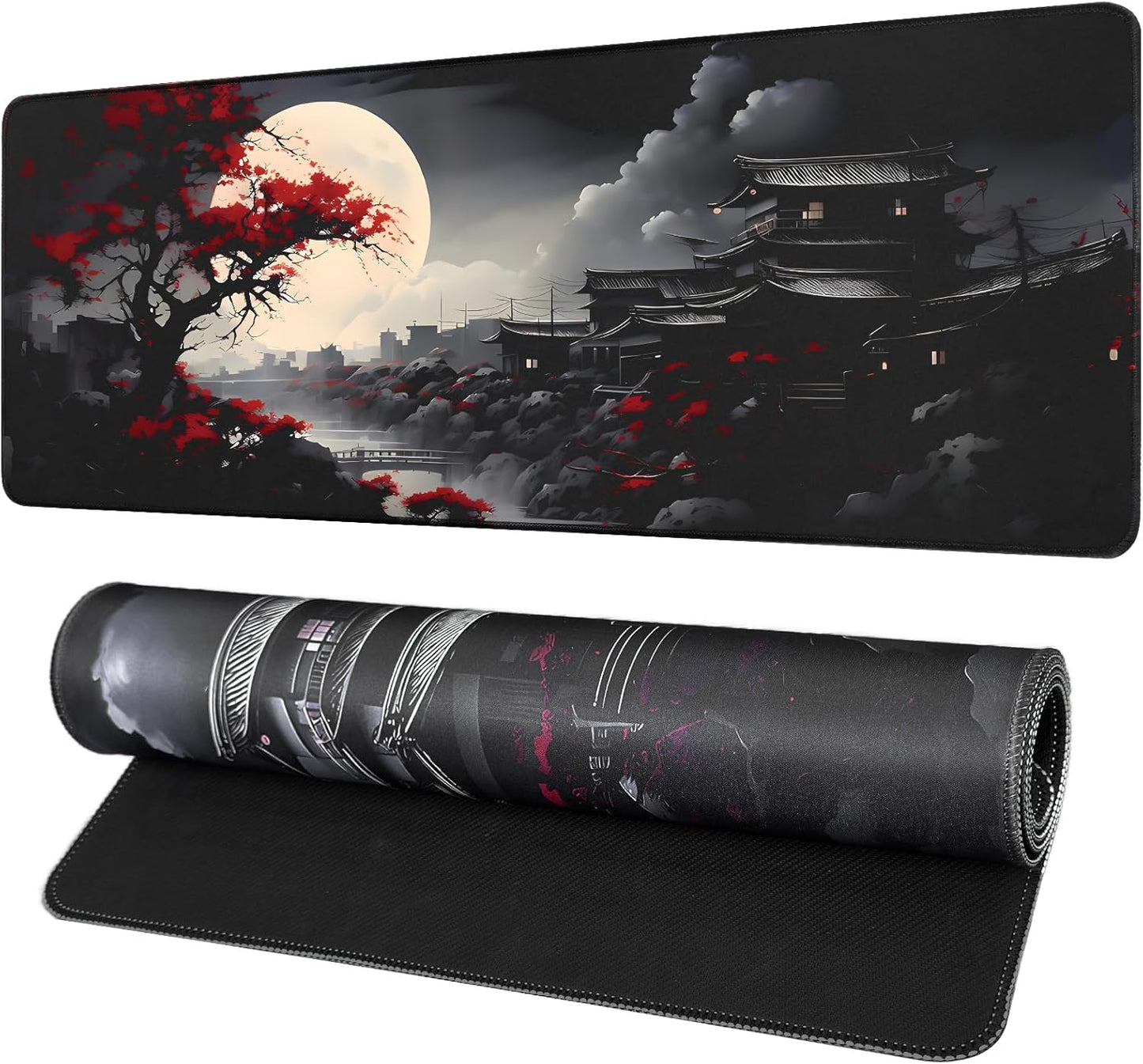 Alfombrilla Gaming para Ratón, alfombrilla grande para teclado y ratón con base de goma antideslizante, adecuada para escuela, oficina y hogar, tamaño 31.5 x 11.8 pulgadas.