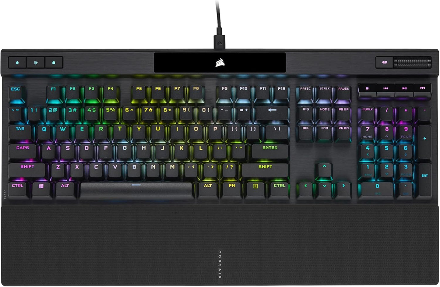Teclado mecánico para juegos con cable K70 RGB PRO (interruptores de velocidad CHERRY MX RGB: lineales y rápidos, hipersondeo de 8000 Hz