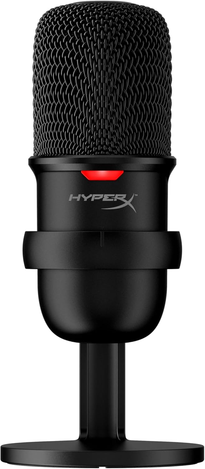 Hyperx Solocast – Micrófono De Condensador USB Sensor De Silenciamiento Con Un Toque, Patrón Polar Cardioide, Juegos, Streaming, Podcasts, Twitch, Youtube, Discord