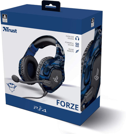 Gxtrust 488, PS4 Y PS5 Auriculares Gaming Licencia Oficial Para Playstation, Micrófono Plegable, Altavoces Activos De 50 Mm, Cable Trenzado De Nailon 1.2 M, Azul