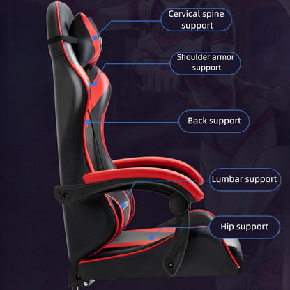 Mi Ko Mi Ka Silla Gaming Para Escritorio, Oficina Y Juegos Online Giratoria. Silla Cómoda De Altura Ajustable Para Gaming Ergonómica, De Piel Sintética (SILLA-GAMING-813-NEGRO)