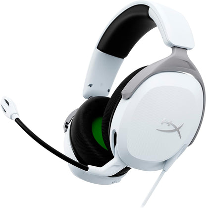 Hyperx Cloudx Stinger 2 Core, Cascos Gaming Para Xbox One Y Series X/S, Drivers De 40 Mm Y Audio Envolvente, 3.5 Mm, Micrófono Plegable Con Cancelación De Ruido, Licencia Oficial Xbox - Blanco/Verde