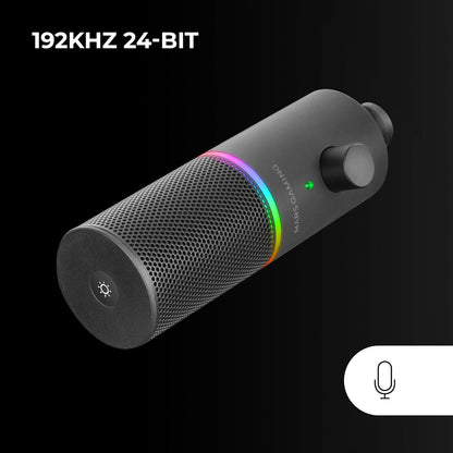 Mars Gaming MMIC-XT, Micrófono De Estudio Profesional Alta Definición 192Khz 24-Bit, Brazo Omnidireccional, Soporte Antivibración, Filtro Pop Malla Metálica, Negro