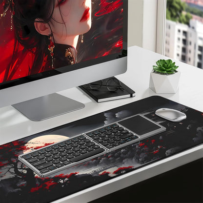 Alfombrilla Gaming para Ratón, alfombrilla grande para teclado y ratón con base de goma antideslizante, adecuada para escuela, oficina y hogar, tamaño 31.5 x 11.8 pulgadas.