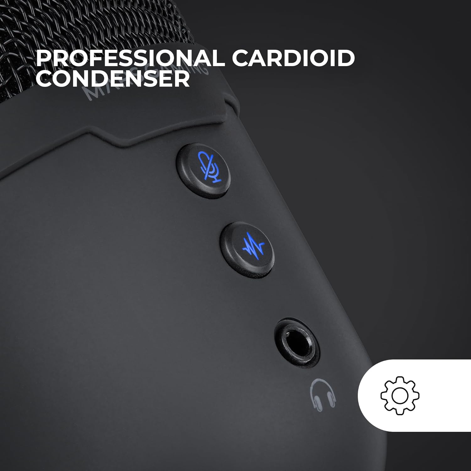 Mars Gaming MMIC-CX, Micrófono Profesional,Compacto ARGB, Sonido De Alta Definición, Cancelación Ruido ENC, Botón Mute, USB Plug&Play, Jack 3.5Mm