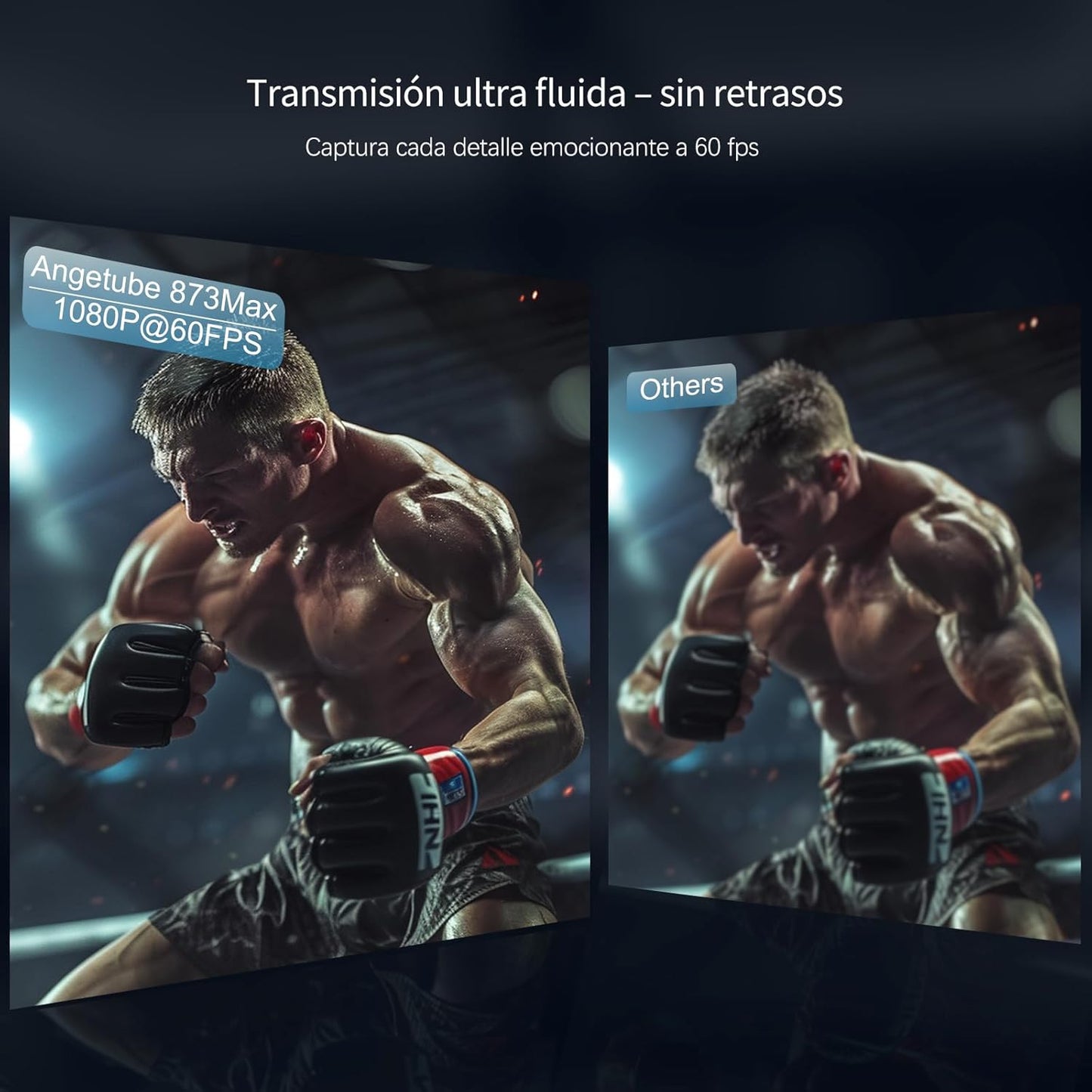 Angetube Webcam 4K Para PC, Cámara Web Streaming 1080P@60FPS, Enfoque Automático PDAF, Micrófonos IA, Zoom Digital 8X, Tapa De Privacidad