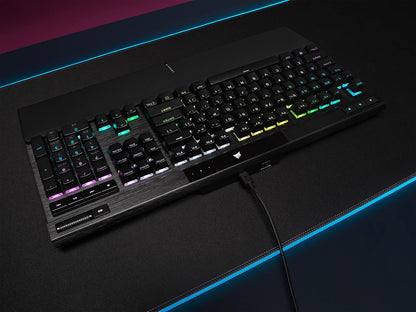 Teclado mecánico para juegos con cable K70 RGB PRO (interruptores de velocidad CHERRY MX RGB: lineales y rápidos, hipersondeo de 8000 Hz